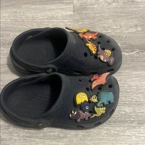 CROCS Kids Navy Dinosaur Clogs